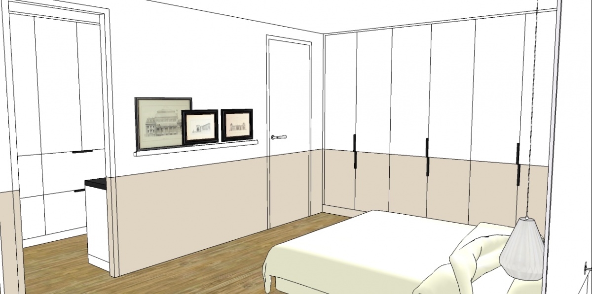 Appartement sur trois niveaux : projet chambre parents