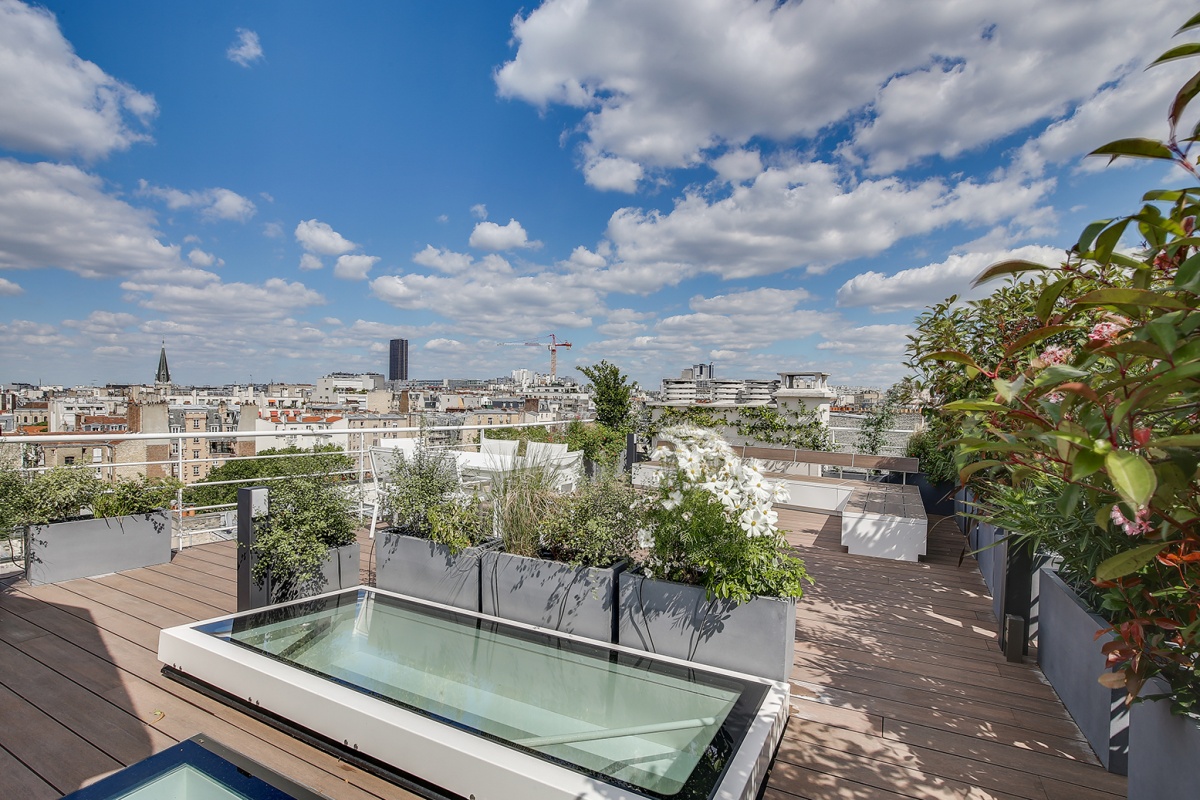 Ramnagement d'un appartement  Paris et cration d'un rooftop : creation rooftop architecte