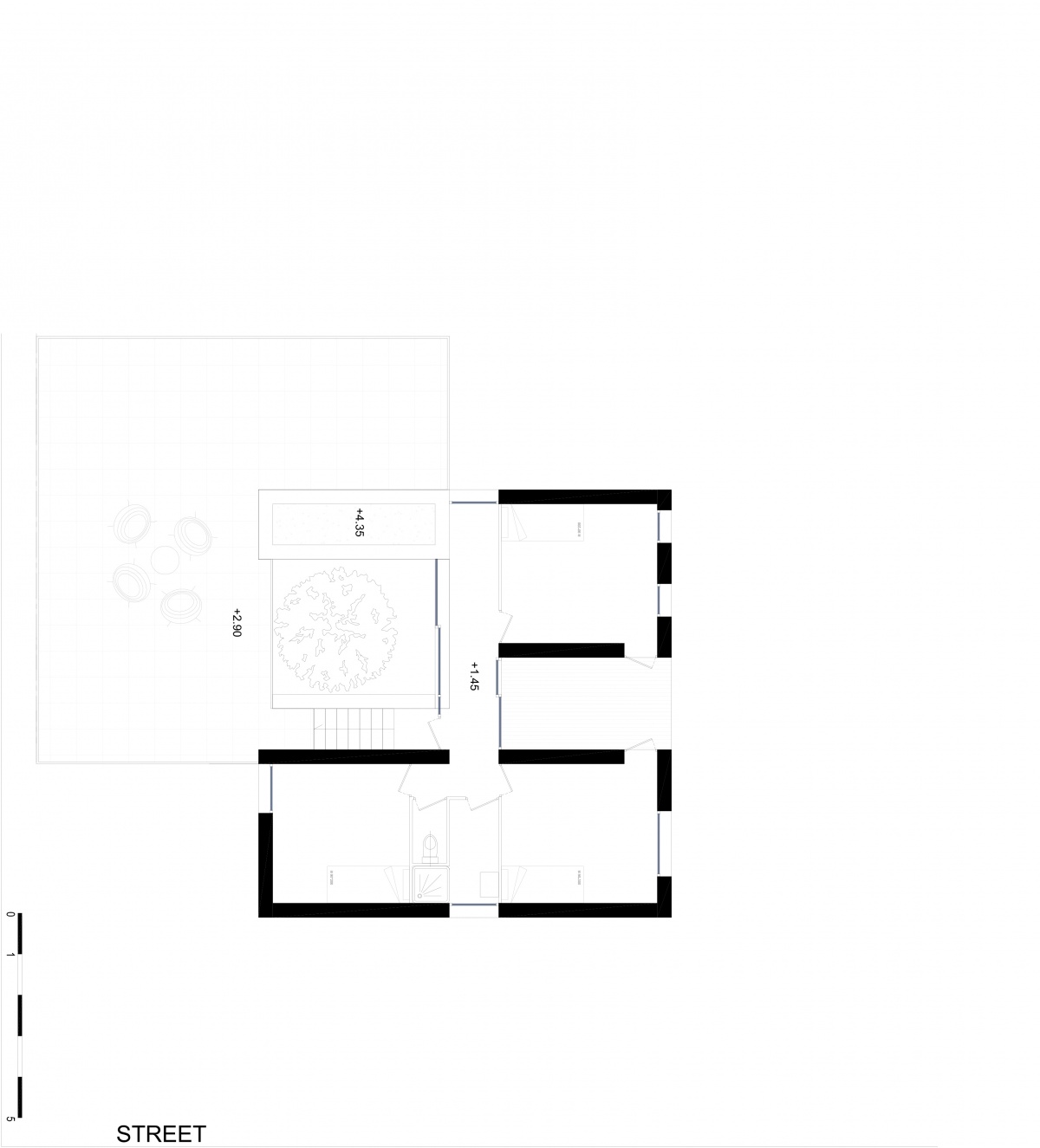 Projet de maison contemporaine  Patio en Roumanie // Promoteur priv : AXX_DUM_PLANS MAISON 2-R+1