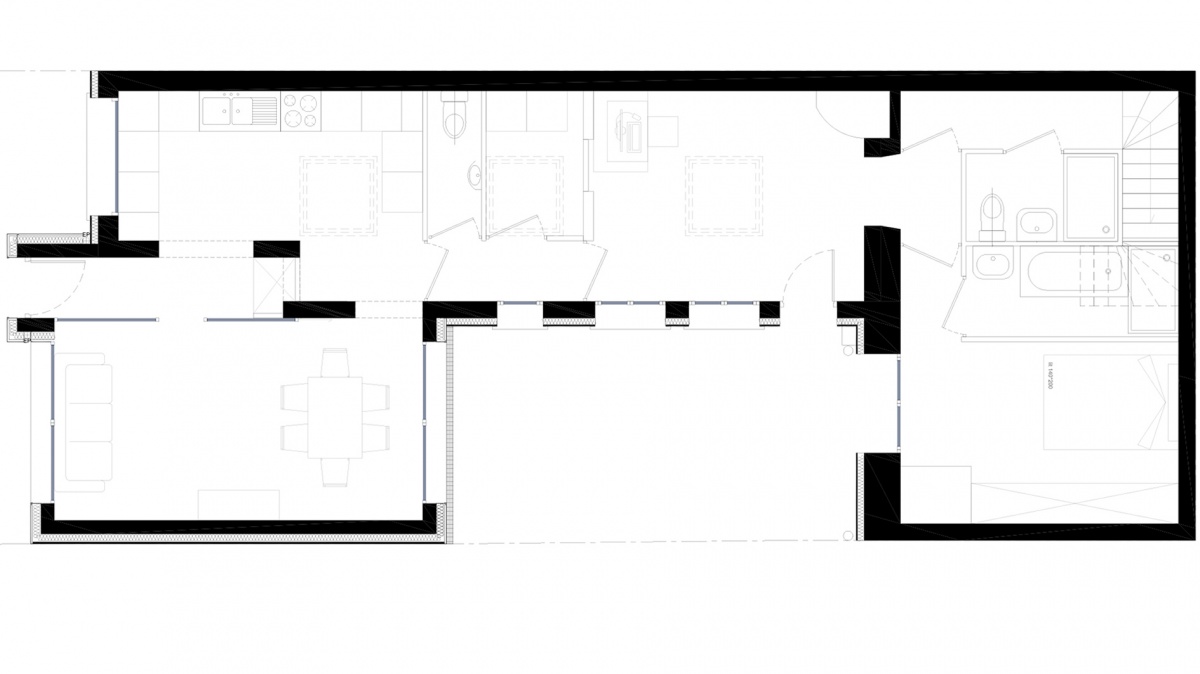 Rnovation et extension de maison de ville - Corbeil-Essonnes : Corbeil essonnes_extension maison_Plan