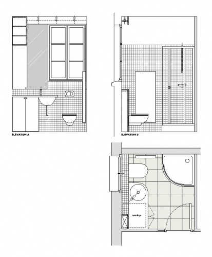 Appartement Rue Saint-Lazare : Plan de salle de bain