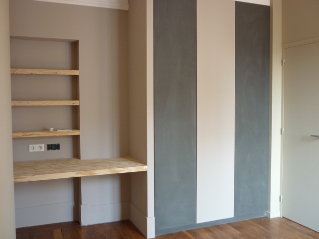 Rnovation et rorganisation d'un appartement classique : Chambre/ photo de chantier