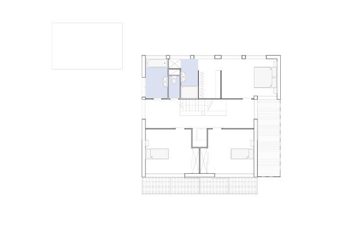 Maison contemporaine  Chanteloup (77) : Plan dtage.