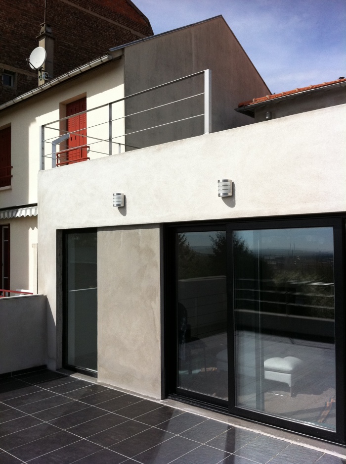 Maison de ville de 200m2 : terrasse sjour