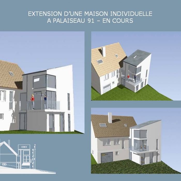 EXTENSION D'UNE MAISON INDIVIDUELLE A PALAISEAU