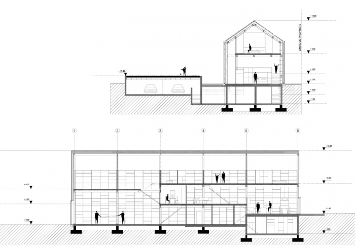 Maison - Atelier : Coupes