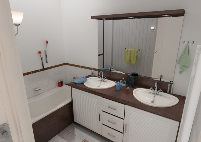 Rsidence de tourisme 4 toiles : Salle de bain - appartements1