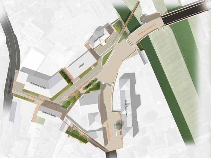 Urbanisme // Projet urbain d'espace public - Ramnagement du secteur des Georgeries - Maintenon : URBA-Maintenon-plan masse