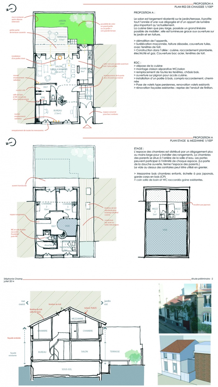 Reconfiguration et surélévation d'une maison : EJ-ETUP-PROP1 copie
